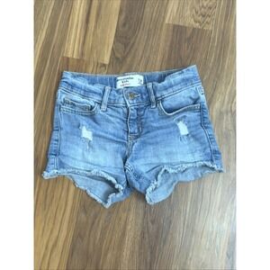 Abercrombie Kids Girls Low Rise Distressed/Destroyed Girls 7/8 Jeans Shorts EUC